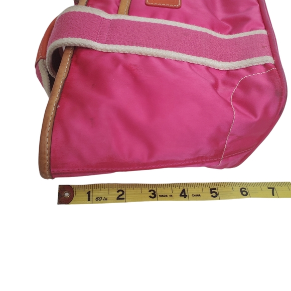 COACH Hamptons Mini Weekender Tote Pink Satin Bag - Picture 13 of 15